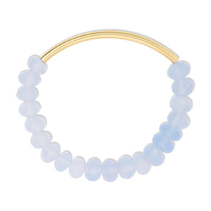 Borderline Bar and Gemstone Stretch Bracelet