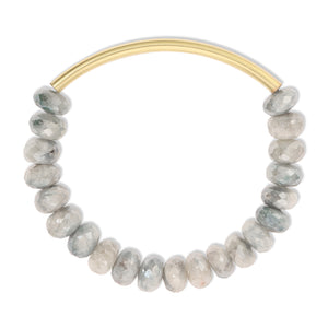 Borderline Bar and Gemstone Stretch Bracelet