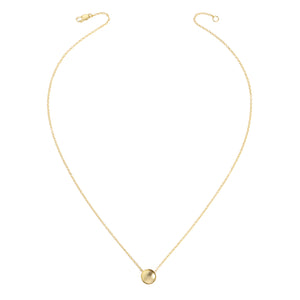 Bezel Dome Faceted Gemstone Necklace - 8MM - 14K Gold-Filled