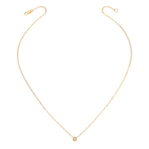 Bezel Dome Faceted Gemstone Necklace - 4MM - 14K Gold-Filled