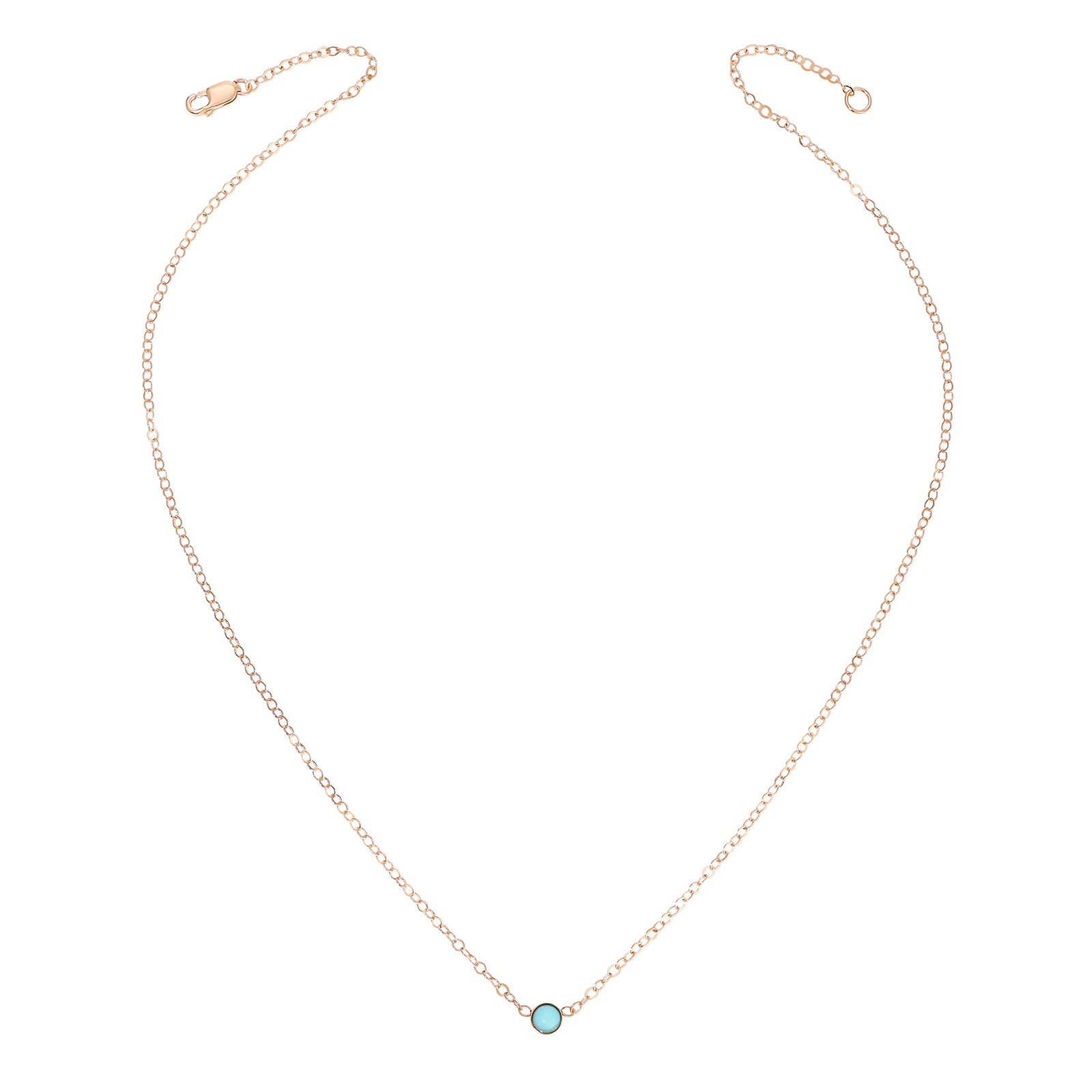 Bezel Dome Faceted Gemstone Necklace - 4MM - 14K Gold-Filled
