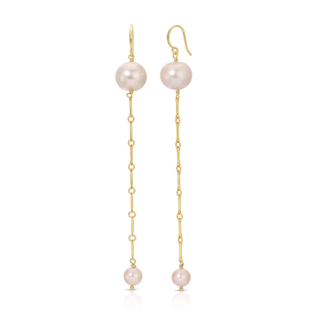 Evenflow Freshwater Pearl Earrings - 14K Gold-Filled