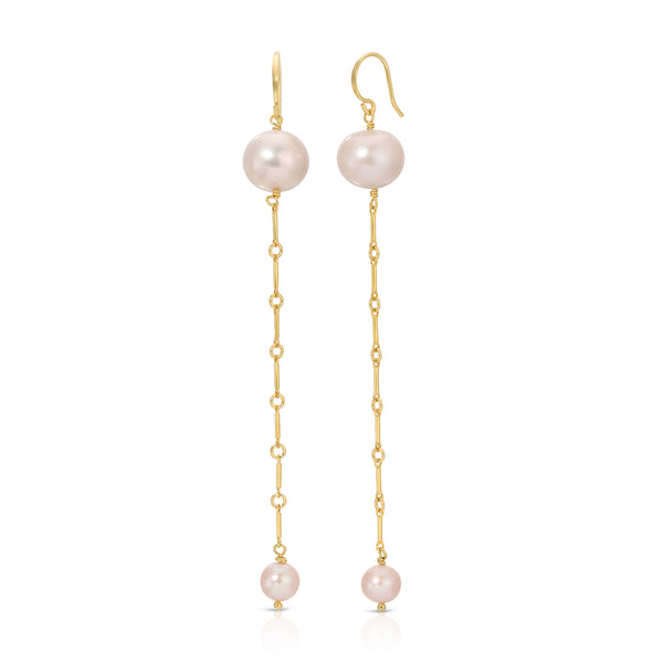 Evenflow Freshwater Pearl Earrings - 14K Gold-Filled