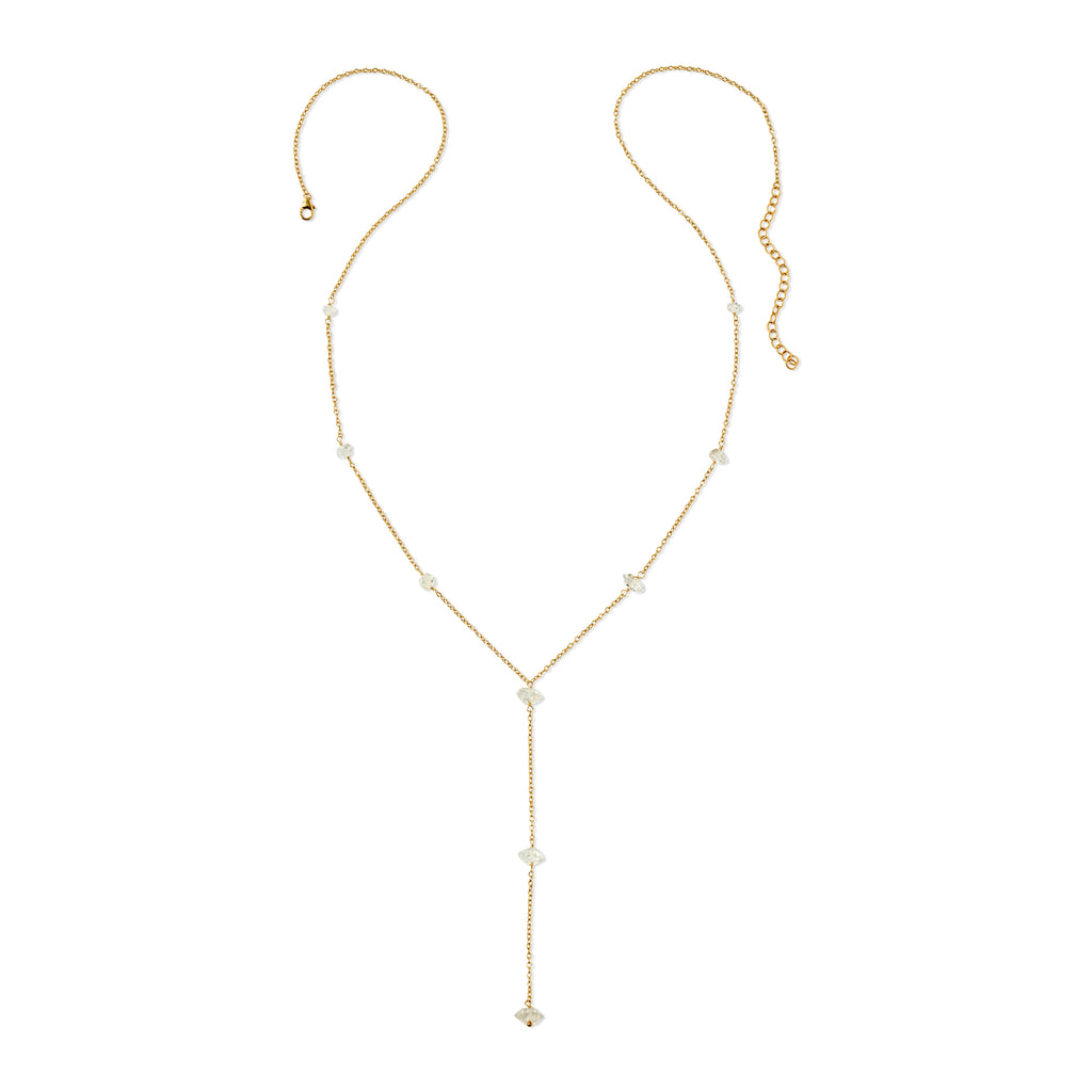 Herkimer Diamonds Y Necklace - 14K Gold-Filled