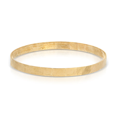 Hand Textured 14K Goldfill Bangle Bracelet