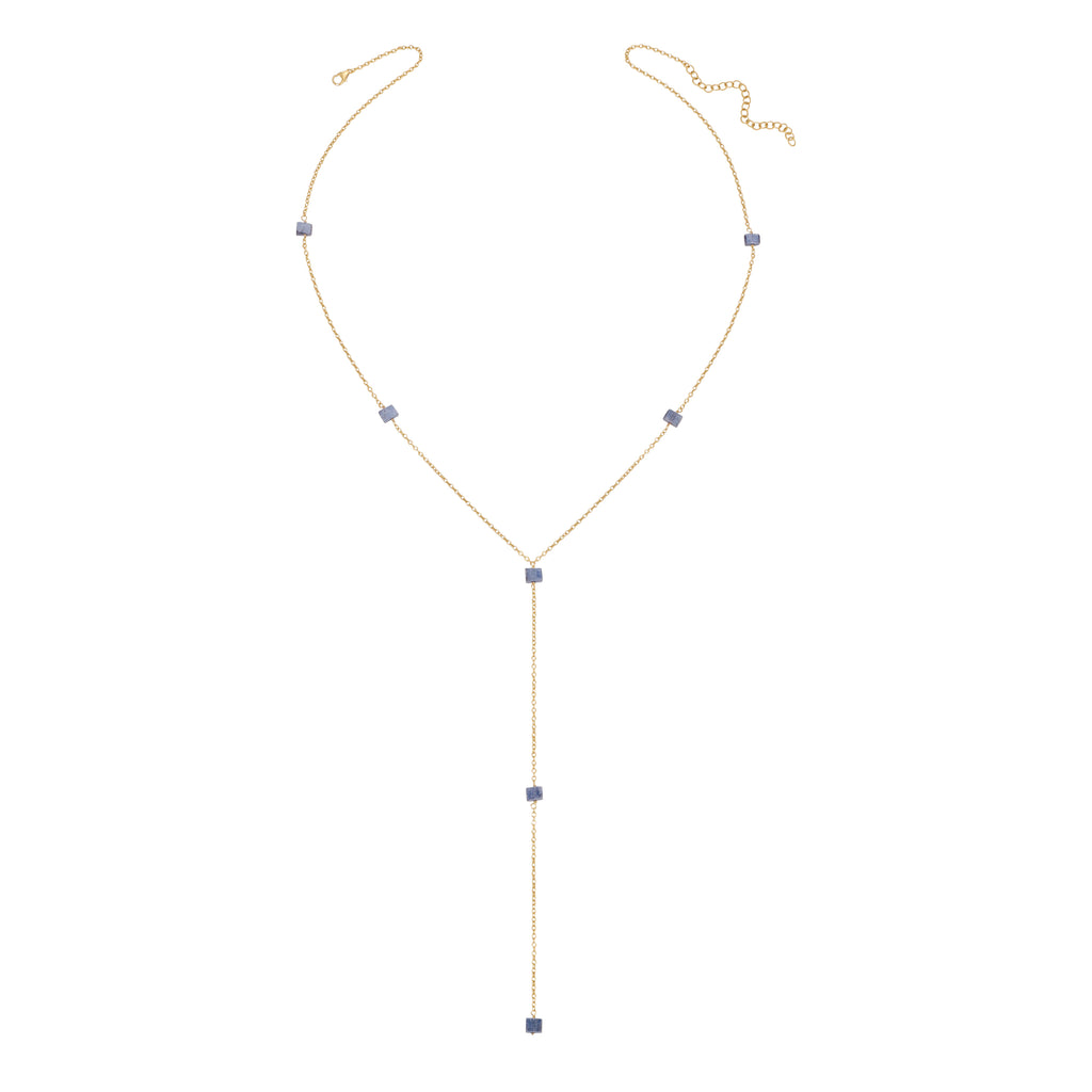 Kyanite Long Y Necklace - 14K Gold-Filled