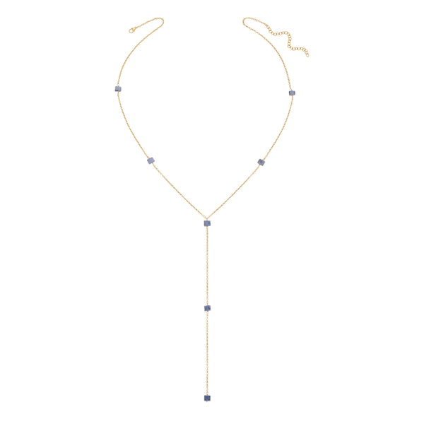 Kyanite Long Y Necklace - 14K Gold-Filled