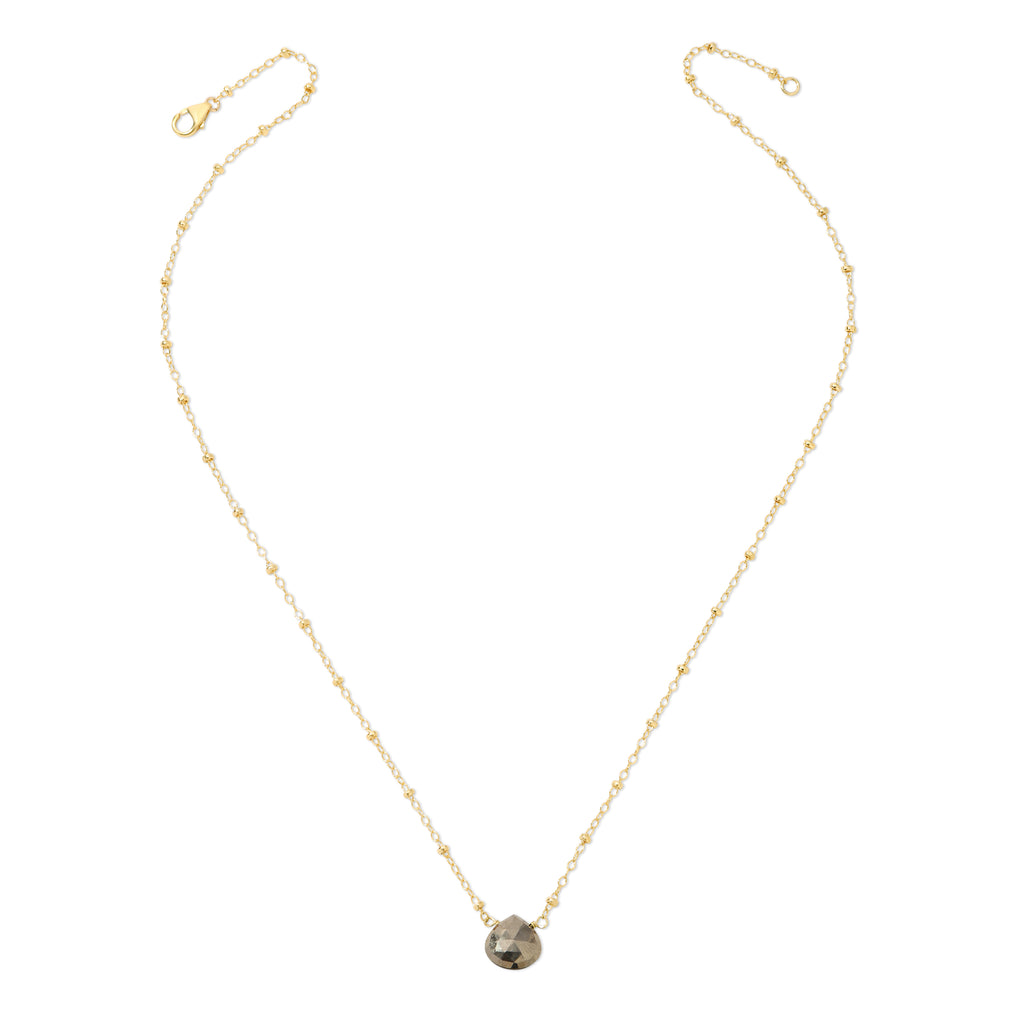 Large Satellite Gemstone Necklace - 14K Gold-Filled
