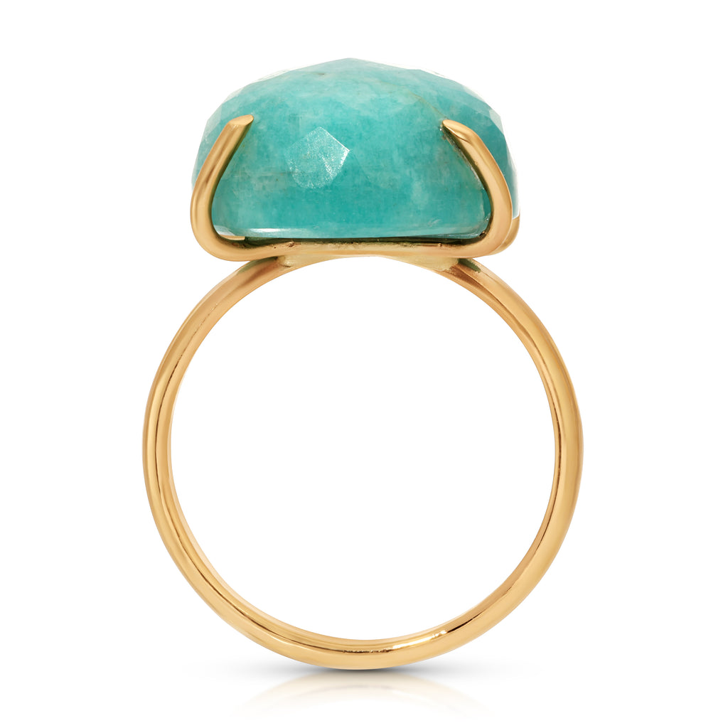 Moonshine Gemstone Cocktail Ring - Amazonite - 14K Gold-Filled