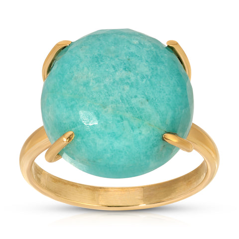 Moonshine Gemstone Cocktail Ring - Amazonite - 14K Gold-Filled