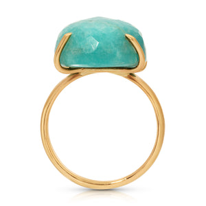 Moonshine Gemstone Cocktail Ring - Amazonite - 14K Gold-Filled