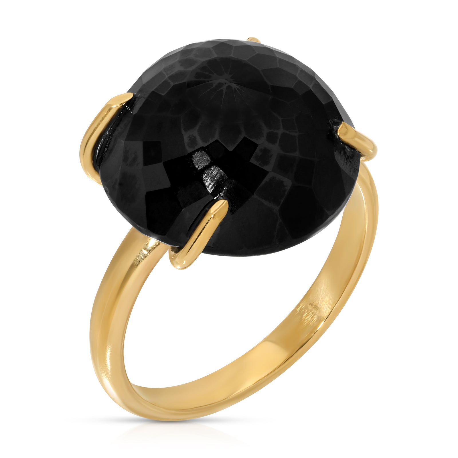 Moonshine Gemstone Cocktail Ring - Black Spinel - 14K Gold-Filled