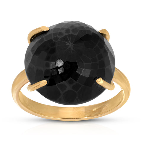 Moonshine Gemstone Cocktail Ring - Black Spinel - 14K Gold-Filled