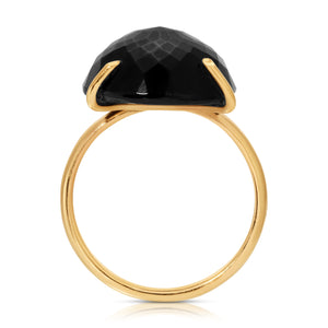 Moonshine Gemstone Cocktail Ring - Dendritic Opal - 14K Gold-Filled