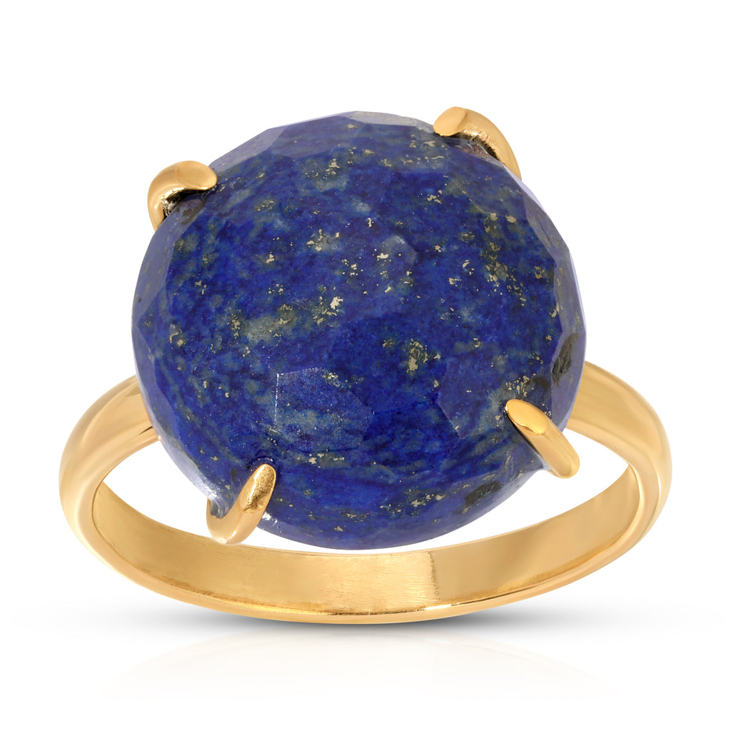 Moonshine Gemstone Cocktail Ring - Lapis Lazuli - 14K Gold-Filled
