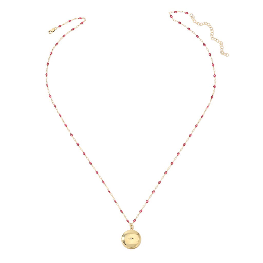 North Star Locket Necklace - 14K Gold-Filled