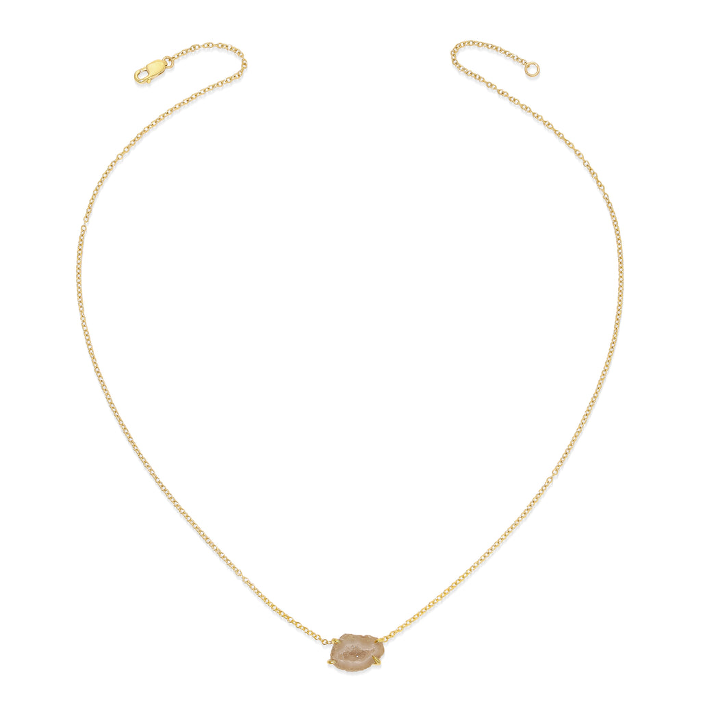 Prong Drusy Geode Necklace