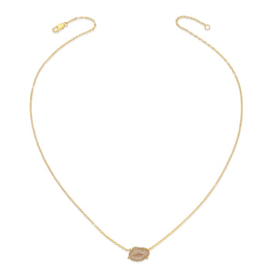 Prong Drusy Geode Necklace