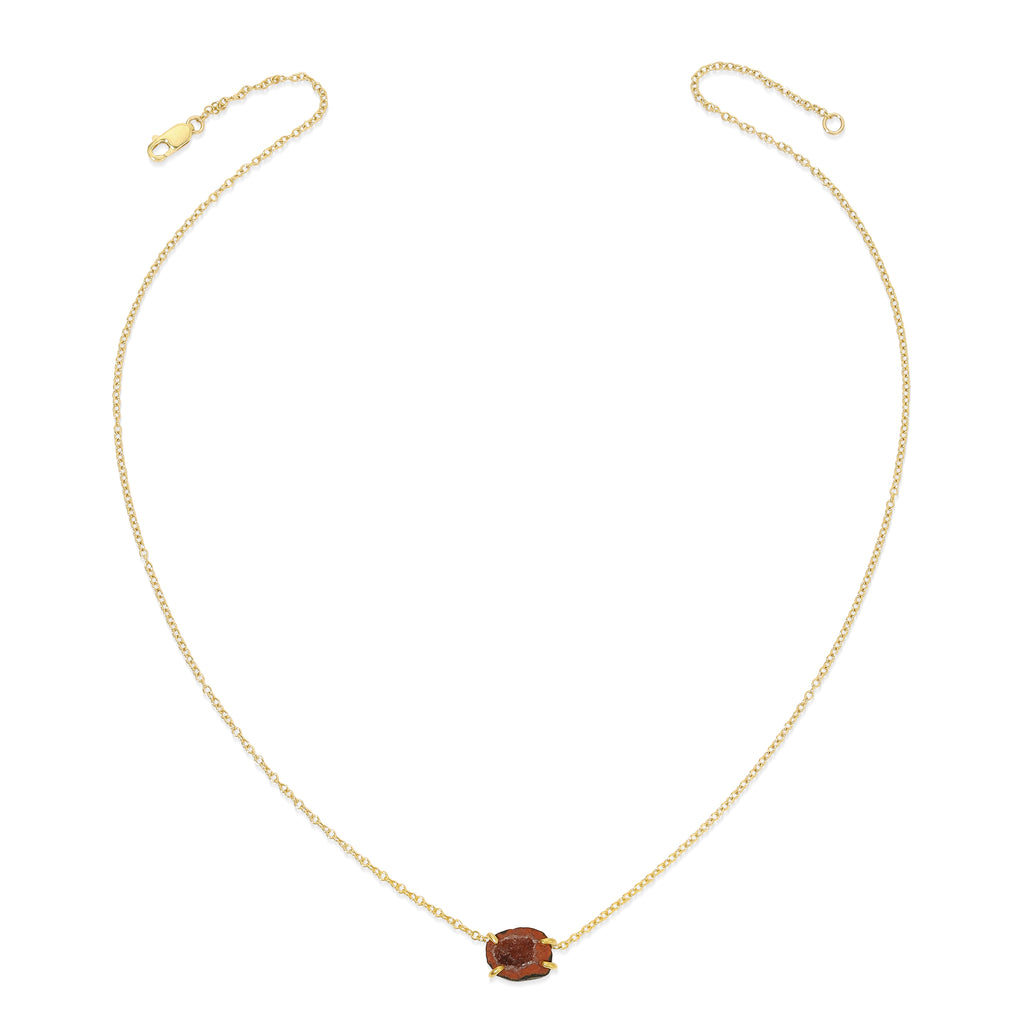 Prong Drusy Geode Necklace