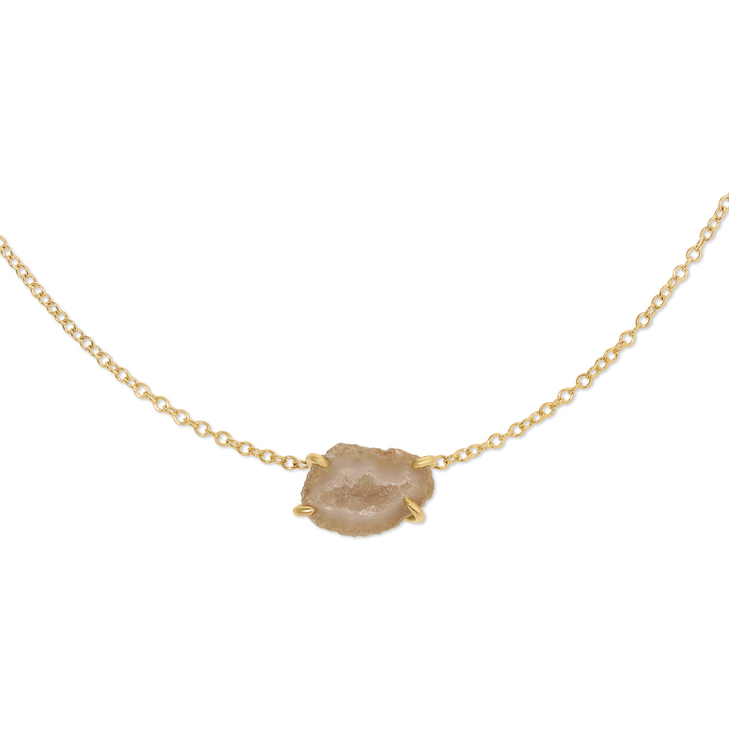 Prong Drusy Geode Necklace