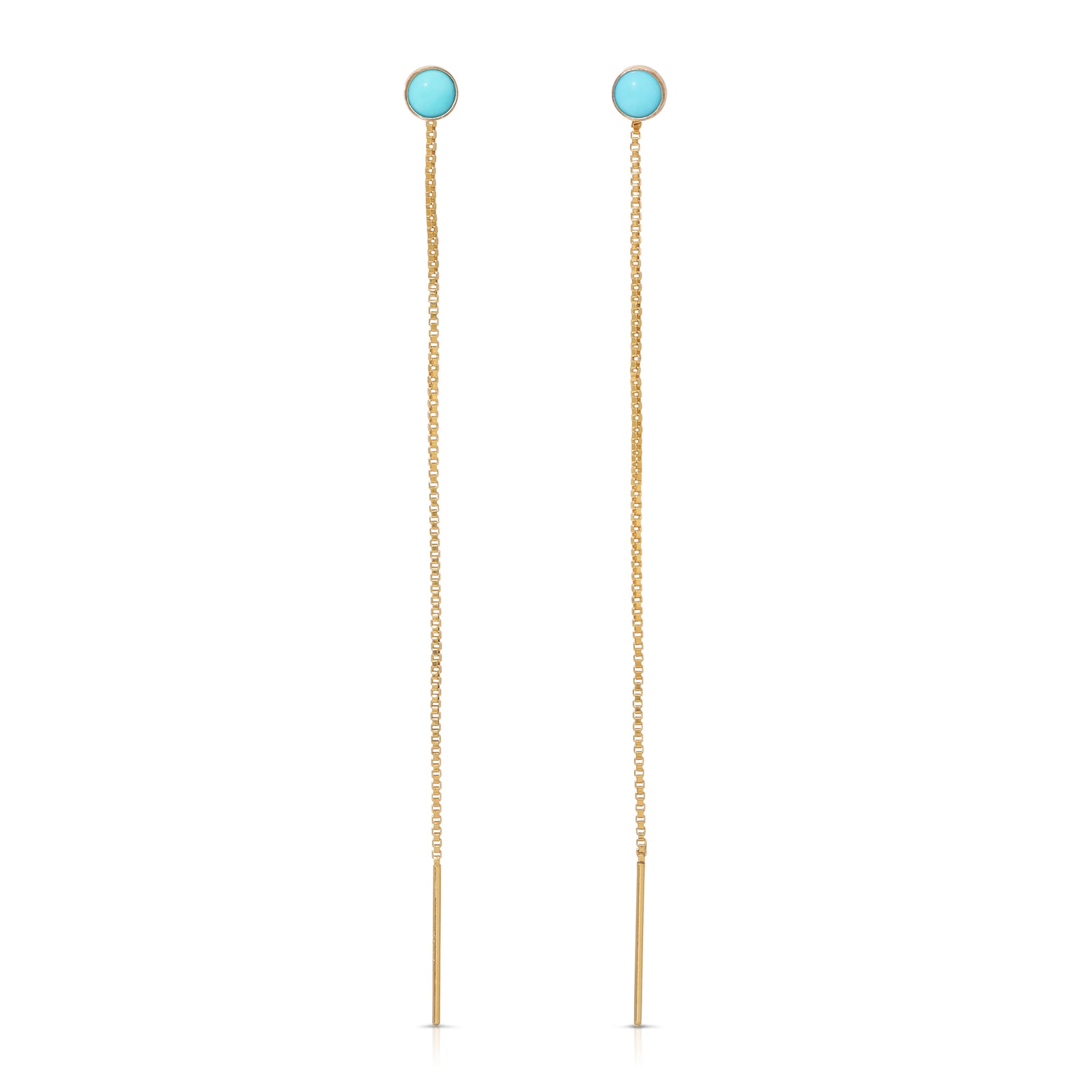 Speedway Stud Thread Thru Earrings – 4mm