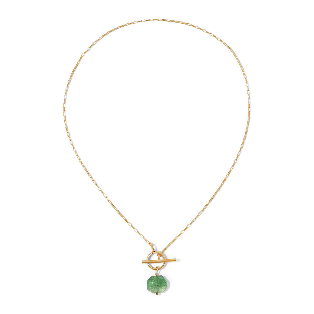 Stop and Stare Toggle Front Clasp Necklace - Goldfilled