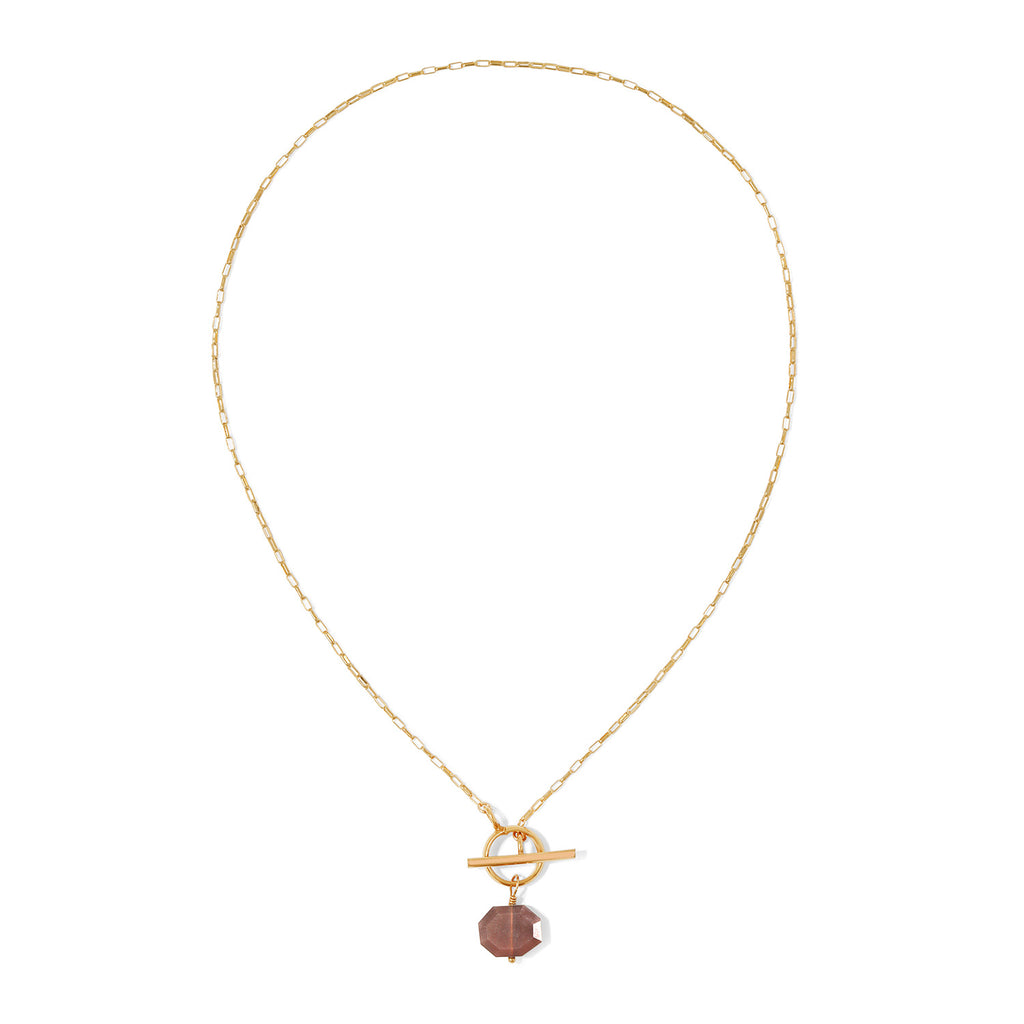 Stop and Stare Toggle Front Clasp Necklace - Goldfilled