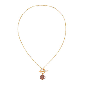 Stop and Stare Toggle Front Clasp Necklace - Goldfilled