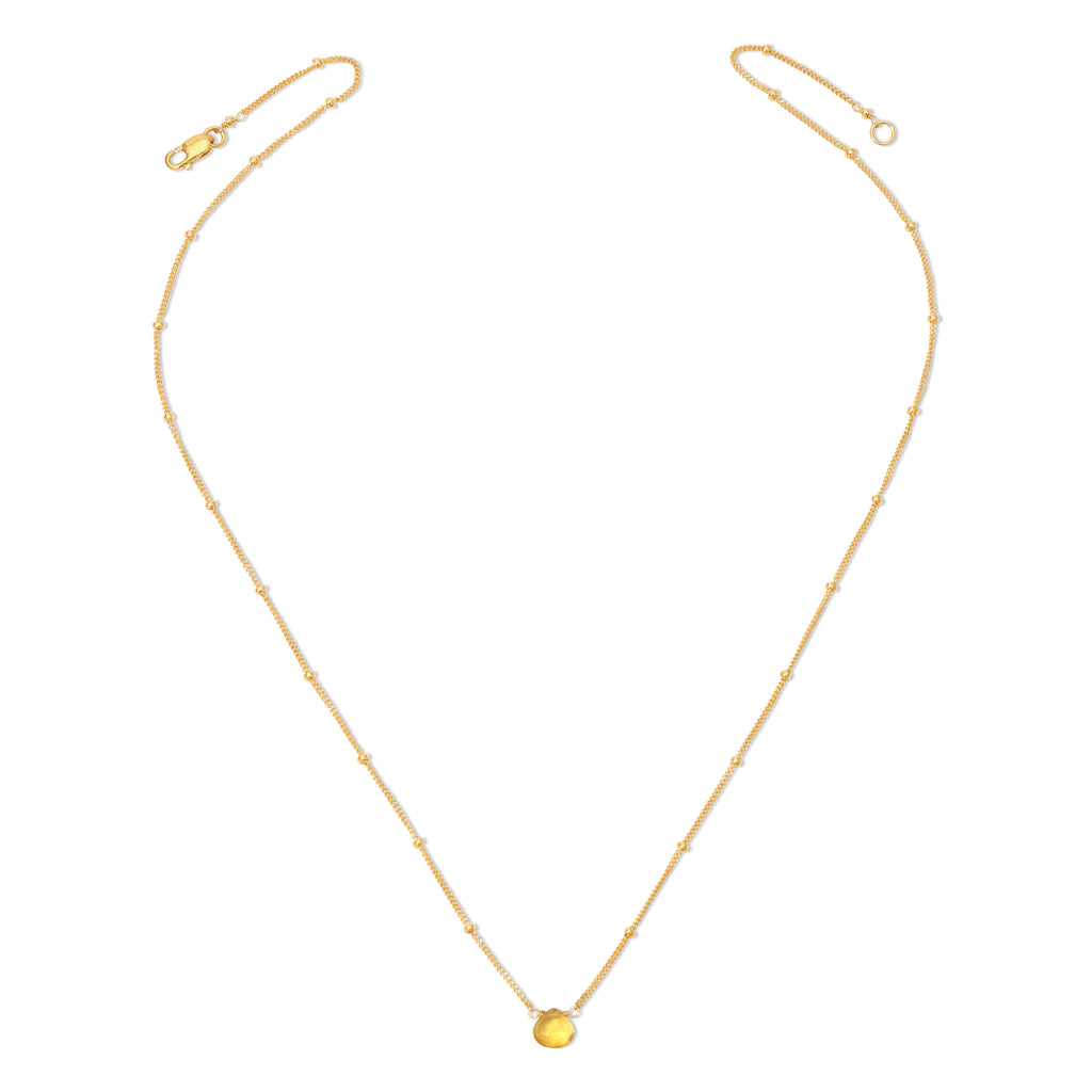 Satellite Tiny Gemstone Necklace - 14K Gold-Filled