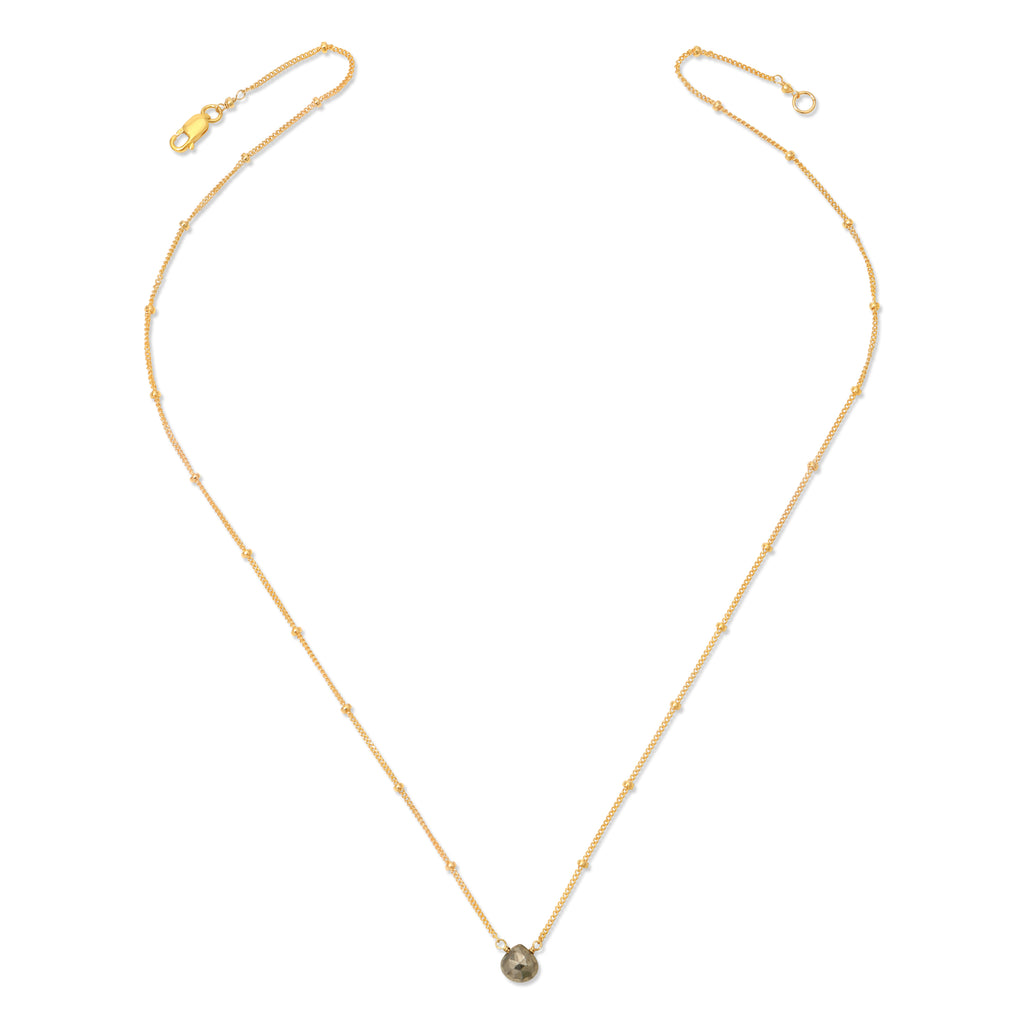 Satellite Tiny Gemstone Necklace - 14K Gold-Filled