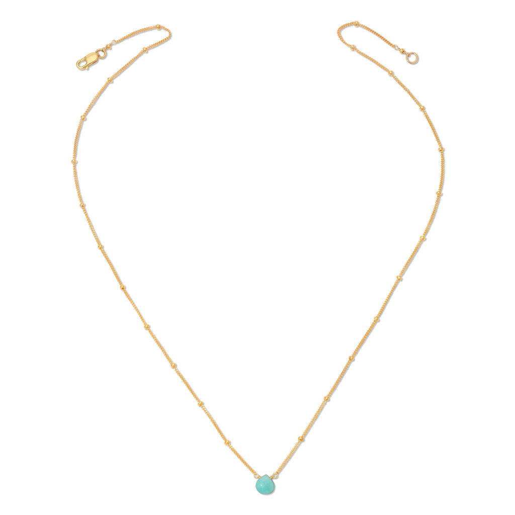Satellite Tiny Gemstone Necklace - 14K Gold-Filled