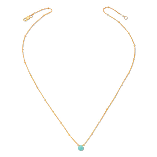 Satellite Tiny Gemstone Necklace - 14K Gold-Filled