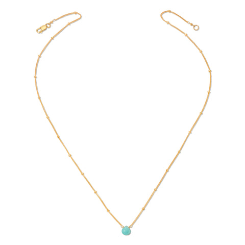 Satellite Tiny Gemstone Necklace - 14K Gold-Filled