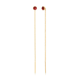 Speedway Stud Thread Thru Earrings – 4mm - 14K Yellow Gold - Fine Jewelry