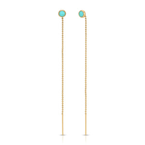 Speedway Stud Thread Thru Earrings – 4mm - 14K Yellow Gold - Fine Jewelry
