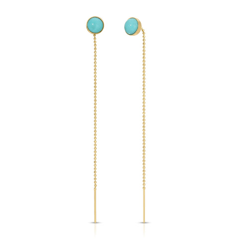 Speedway Stud Thread Thru Earrings – 6mm - 14K Yellow Gold - Fine Jewelry