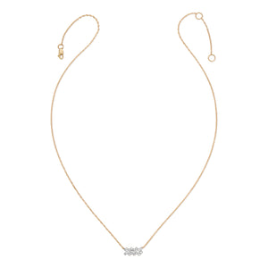 Diamond Horoscope Necklace - Aquarius - 14 Karat Yellow Gold and Diamonds