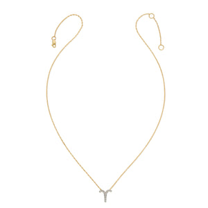 Diamond Horoscope Necklace - Aries - 14 Karat Yellow Gold and Diamonds