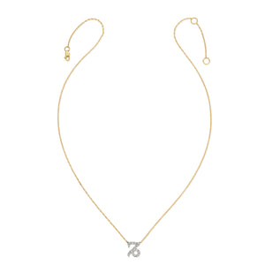 Diamond Horoscope Necklace - Capricorn - 14 Karat Yellow Gold and Diamonds