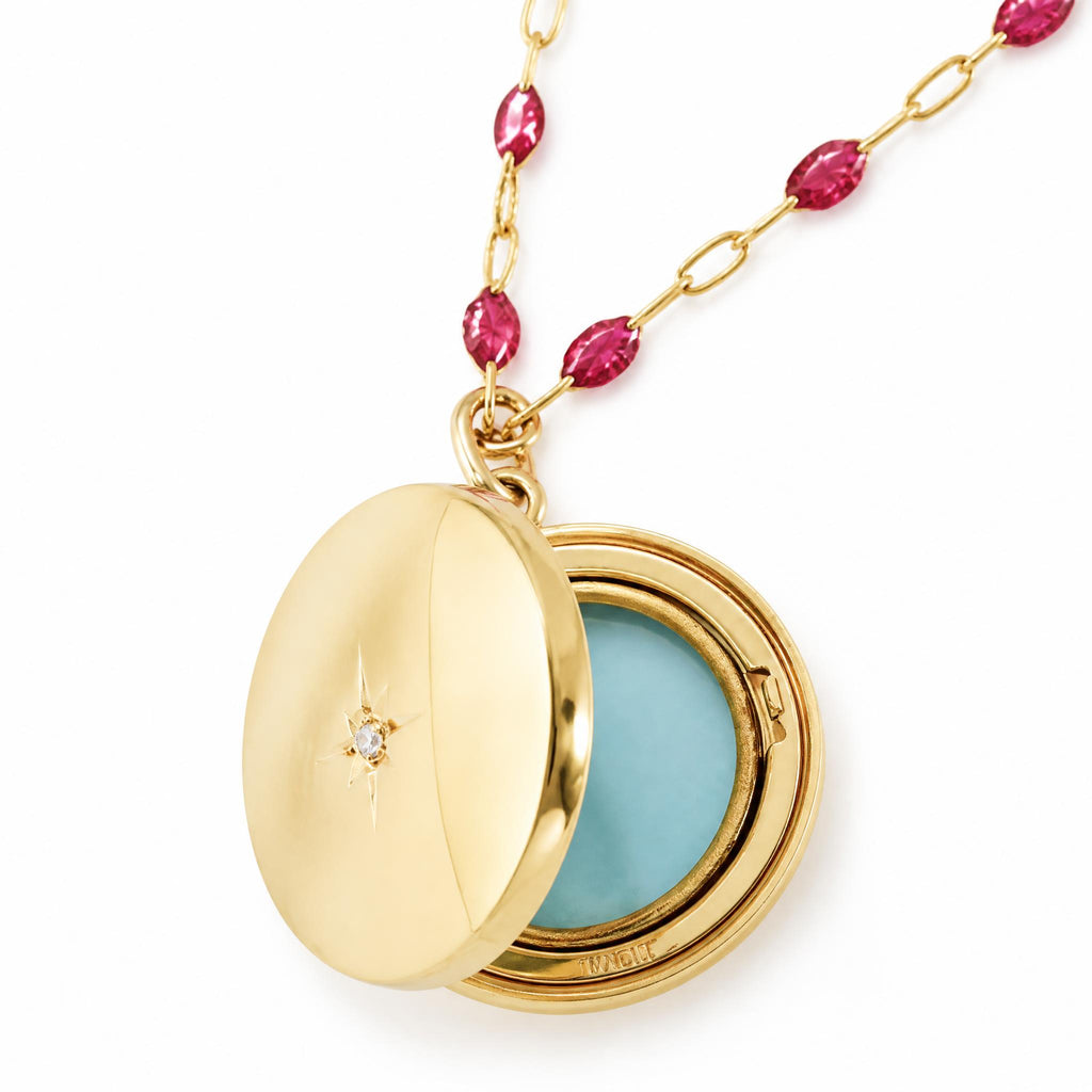 North Star Locket Necklace - 14K Gold-Filled