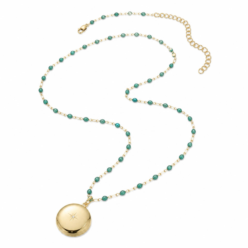 North Star Locket Necklace - 14K Gold-Filled