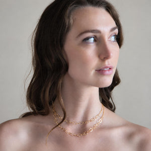 Open Link Drape Choker Necklace