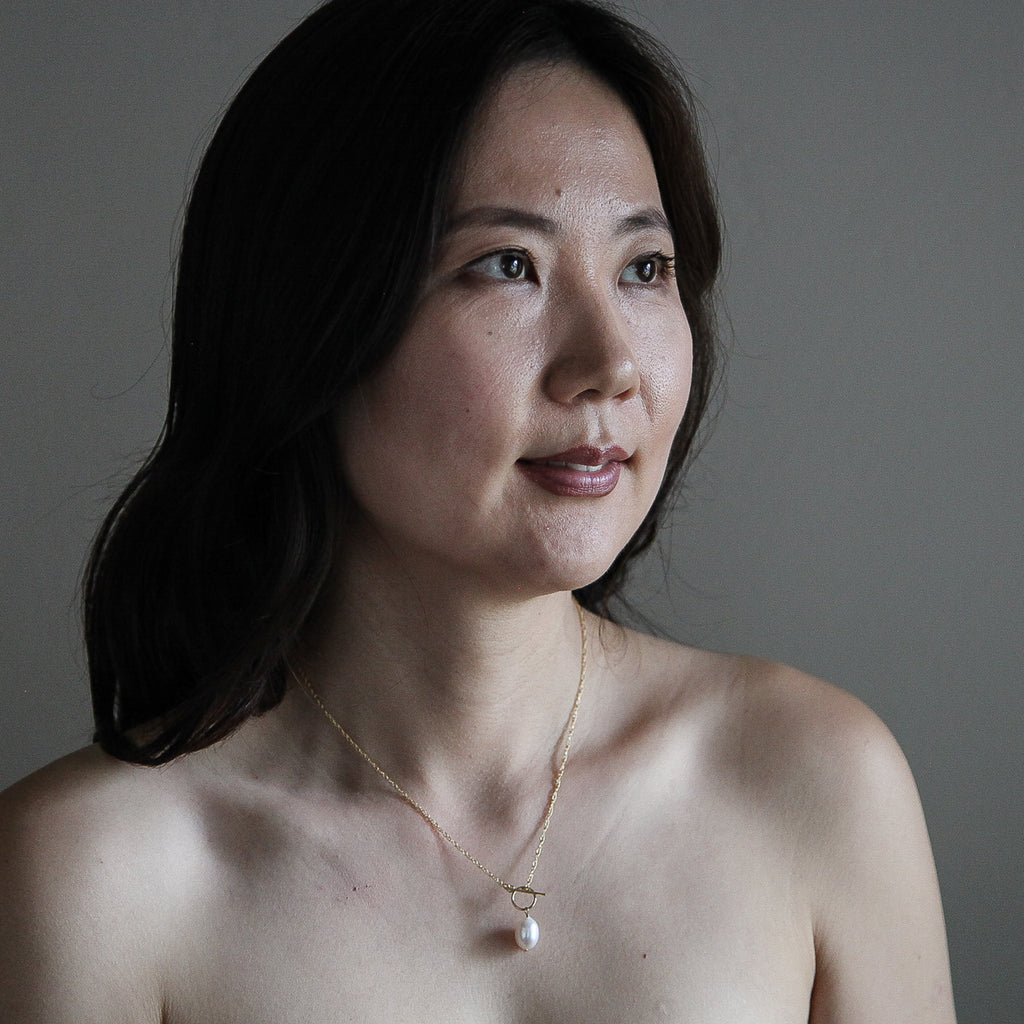 Girl with A Pearl Toggle Clasp Necklace - 14K Gold-Filled