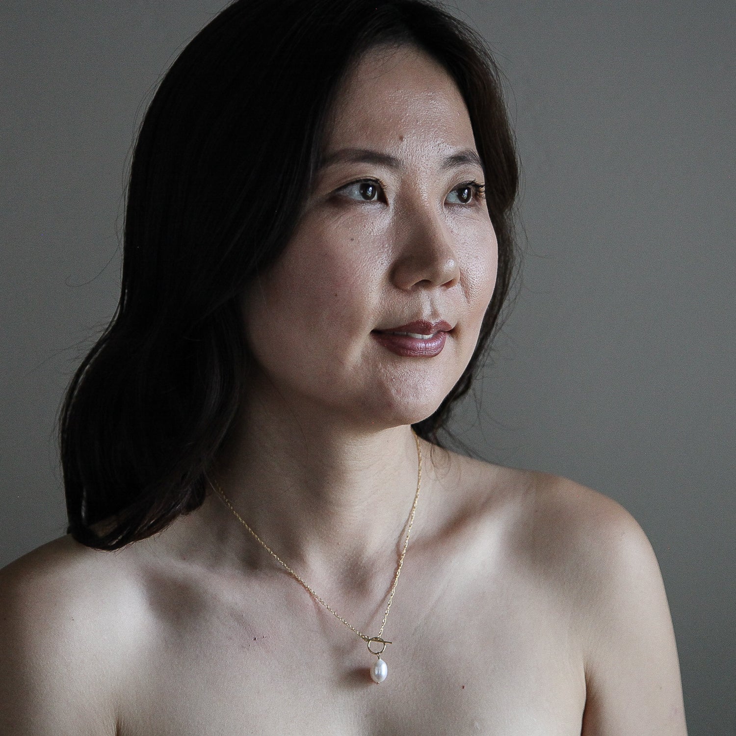 Girl with A Pearl Toggle Clasp Necklace - 14K Gold-Filled