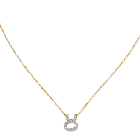 Diamond Horoscope Necklace - Taurus - 14 Karat Yellow Gold and Diamonds