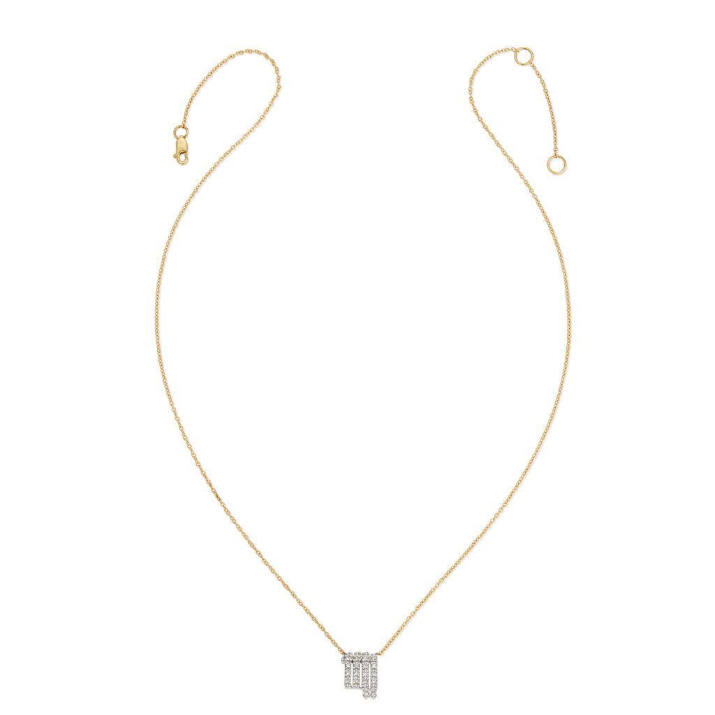 Diamond Horoscope Necklace - Virgo - 14 Karat Yellow Gold and Diamonds