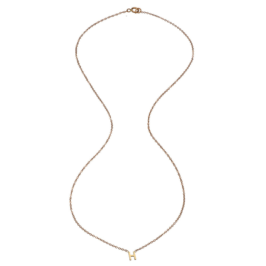 Block Print Necklace - Customizable 14 Karat