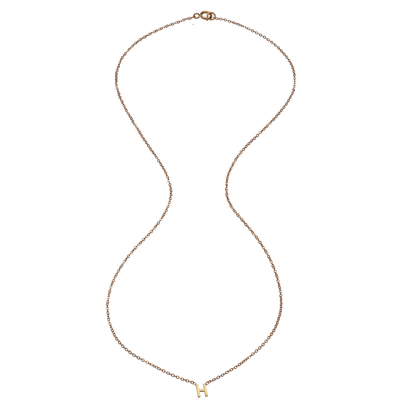 Block Print Necklace - Customizable 14 Karat