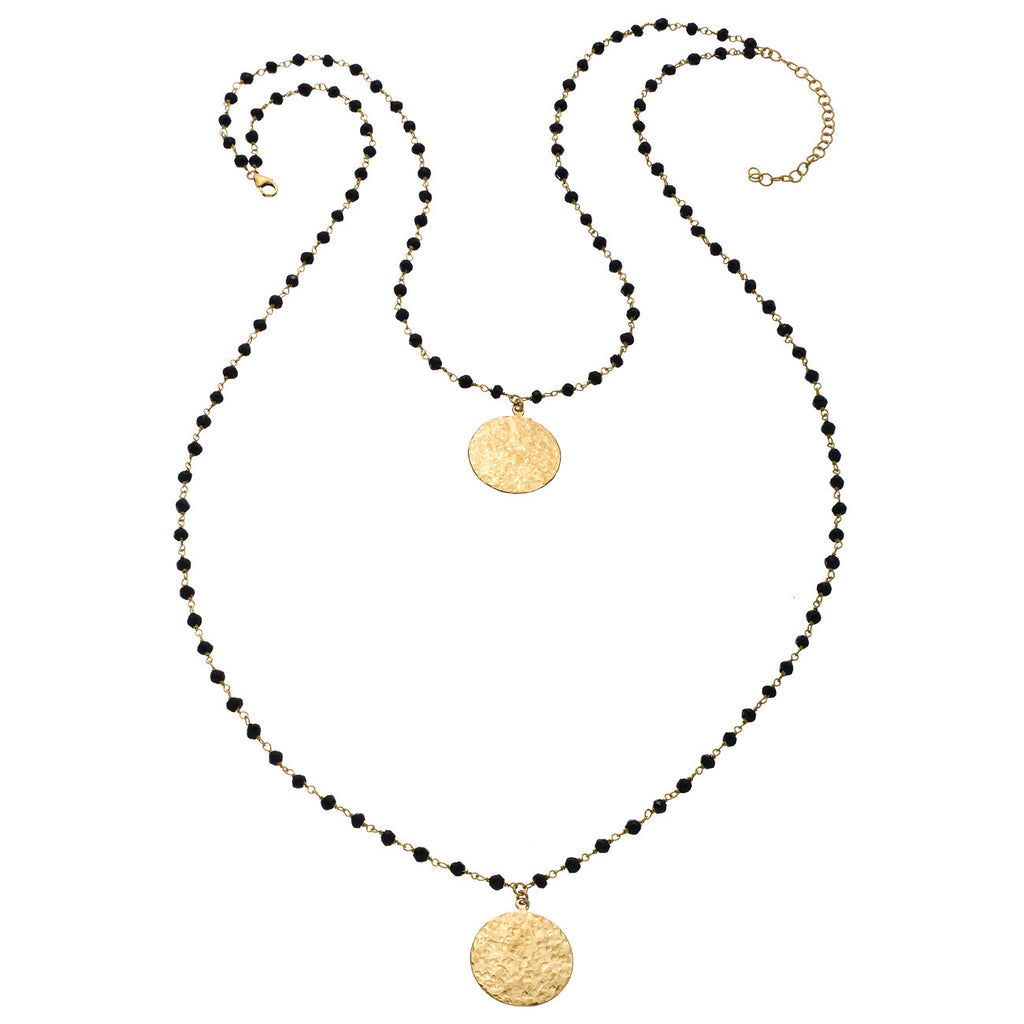 2 Layer Hammered Coin Necklace