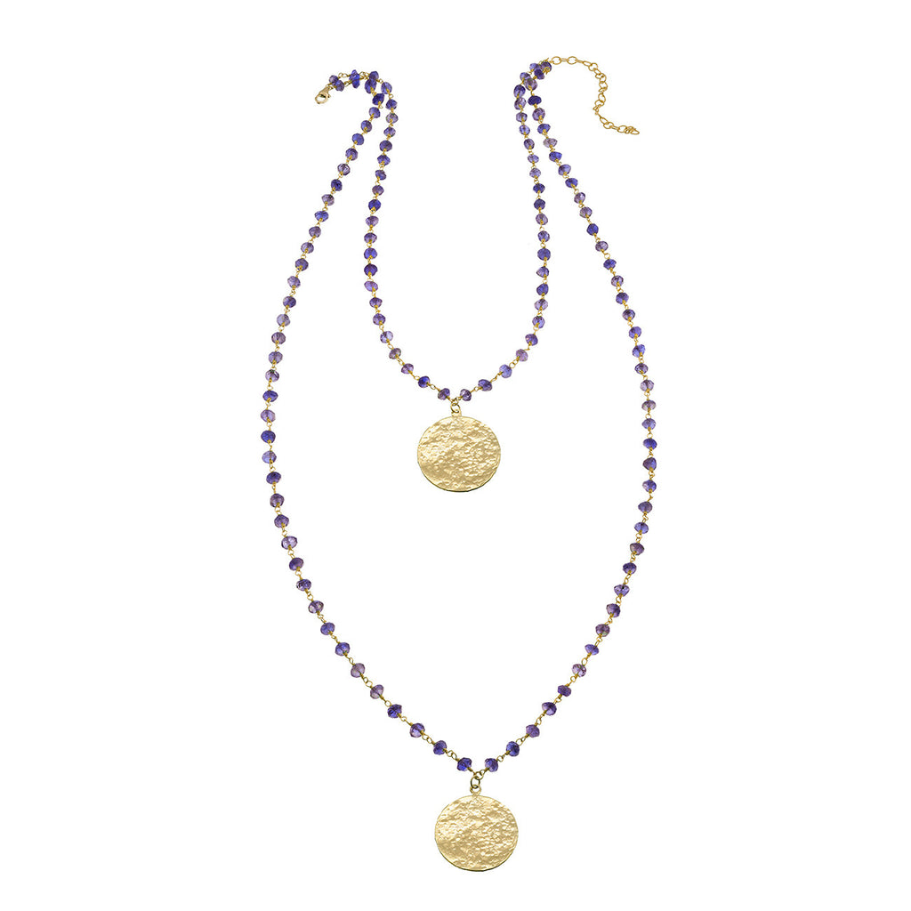 2 Layer Hammered Coin Necklace